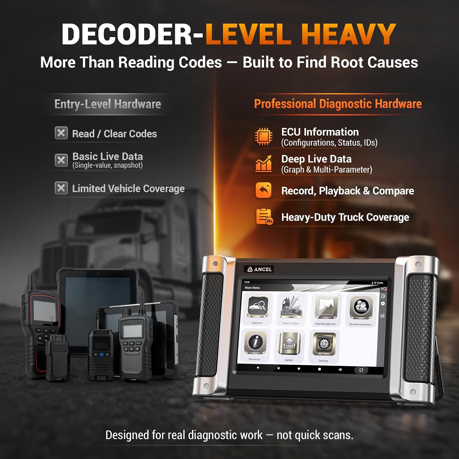 Escáner para Camiones de Uso P - Heavy Equipment Diagnostic Tool reseña y precio