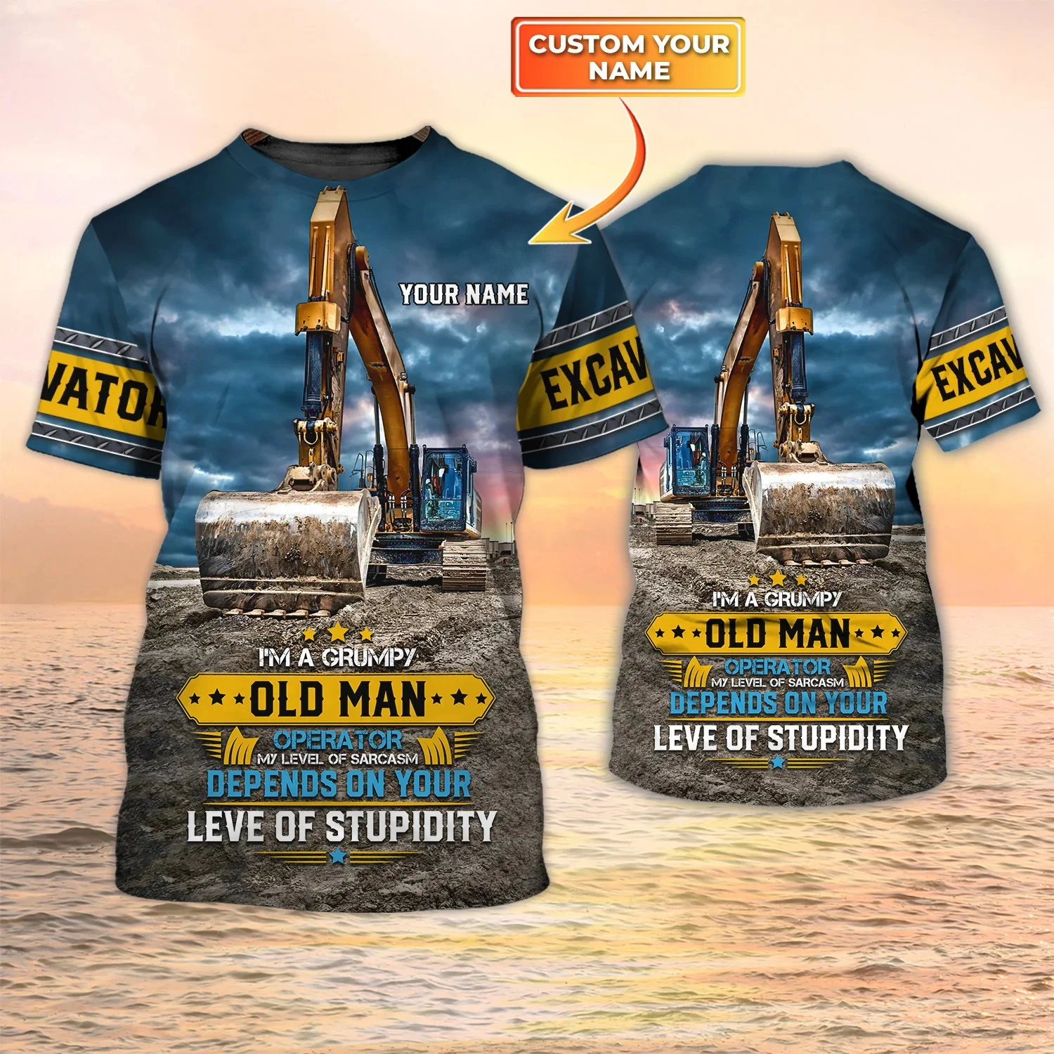 Camiseta de moda de verano par - Heavy Equipment Names reseña y precio